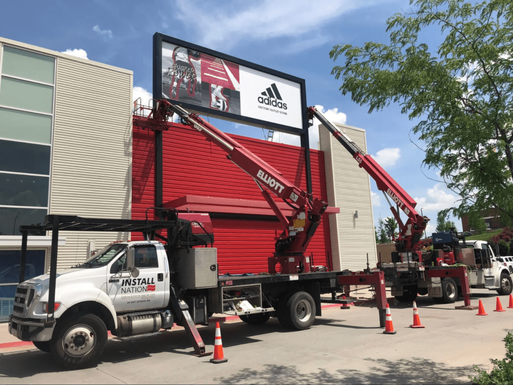 commercial sign installation