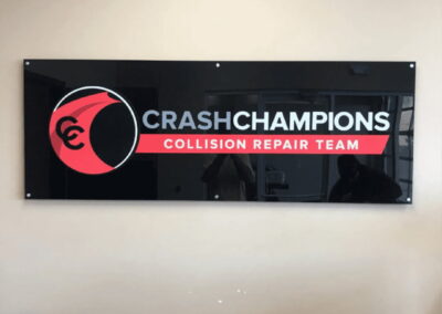 Crash Champions Interior Wall Signage