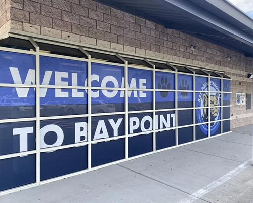 Exterior signage for window