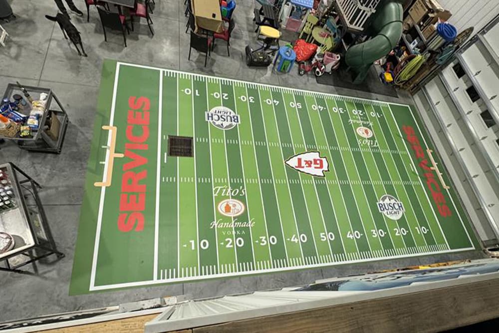 Interior floor graphic