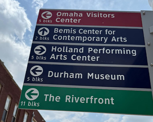 exterior wayfinding signage directions