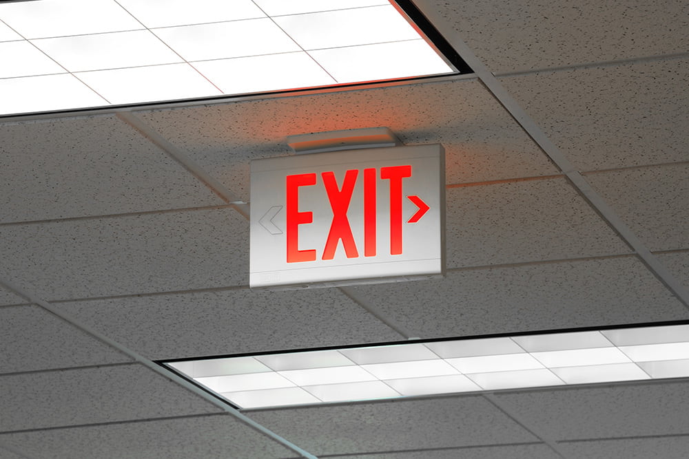interior exit sign