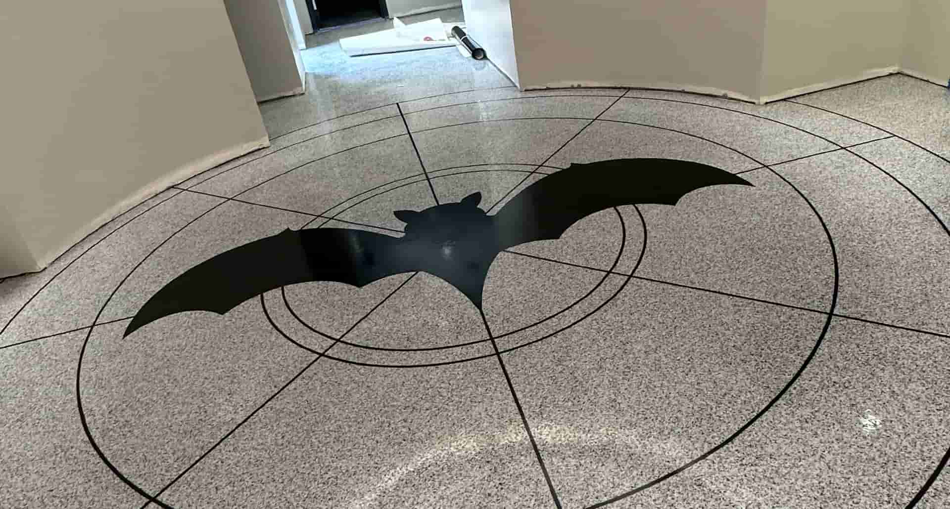 interior floor graphic bat logo interior floor graphic bat logo