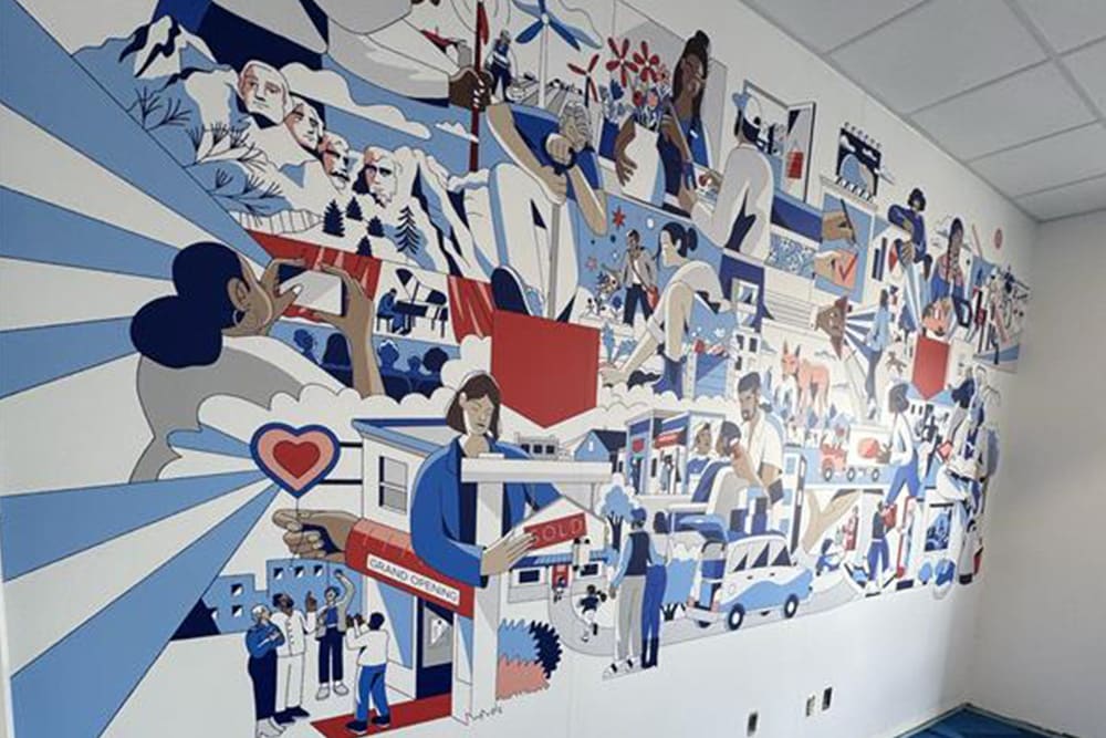 interior wall mural wrap