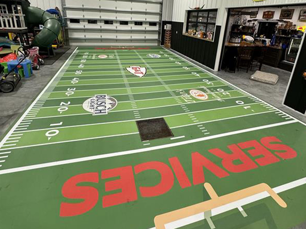 interior graphic installation floor